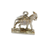Sterling Silver Working Mule Charm Pendant Vintage c1970