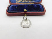 Sterling Silver Authentic 1909 Threepence Coin Charm Pendant