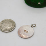 Sterling Silver Enamel Silver Jubilee Charm Pendant Vintage c1970