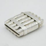 Victorian Sterling Silver Novelty Cigar Form Vesta Case Antique 1887 Birmingham