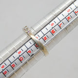 Sterling Silver 7 White Topaz Half Eternity Studio Ring Vintage c1970 Size O