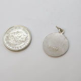 Sterling Silver Silver Jubilee Charm Pendant Vintage c1970s