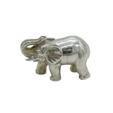 Cast Sterling Silver Miniature Elephant Figurine Ornament Vintage c1970s