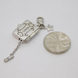 Sterling Silver Beauty Box Clip-On Charm Pendant Vintage c2000