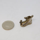 Sterling Silver Mice in the Boot Charm Pendant Vintage c1970