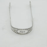 George III Hester Bateman Sterling Silver Floral Sugar Tongs Antique c1770