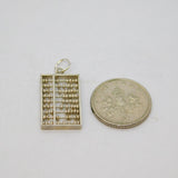 Sterling Silver Abacus Charm Pendant Vintage c1970s