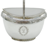 George III Sterling Silver Crested Double-Sided Tea Caddy Antique 1800 London
