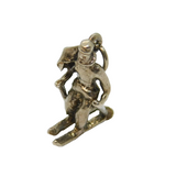 Sterling Silver Skiier Skiing Charm Pendant Vintage c1970