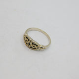 Sterling Silver Celtic Knot Style Studio Band Ring Vintage c1970 Size O