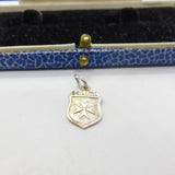 Sterling Silver Maltese Shield Crest Charm Pendant Vintage c1970