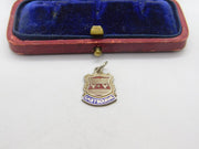 Sterling Silver and Coloured Enamel Travel Shield Eastbourne Charm Vintage c1970