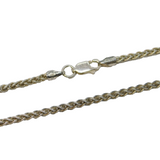Sterling Silver Modernist Style Rope Chain Necklace Vintage c1970s 50cm Length