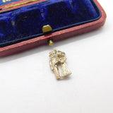 Sterling Silver Wedding Couple Bride and Groom Charm Pendant Vintage c1970