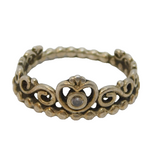 Sterling Silver PANDORA Princess Tiara Ring c2010 Size N 1/2