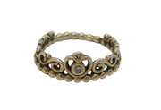 Sterling Silver PANDORA Princess Tiara Ring c2010 Size N 1/2