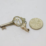 Sterling Silver "21" Key & Scruffy Boot Charm Pendant Vintage c1970