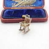 Sterling Silver Rocking Chair Charm Pendant Vintage c1970