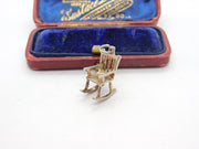 Sterling Silver Rocking Chair Charm Pendant Vintage c1970
