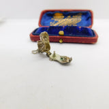 Sterling Silver Old Mother Hubbard Boot Charm Pendant Vintage c1970