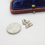 Sterling Silver Ornate K Initial Charm Pendant Vintage c1970