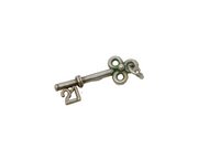 Sterling Silver 21st Birthday Key Charm Pendant Vintage c1970