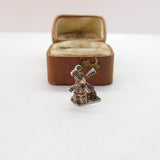 Sterling Silver Windmill Charm Pendant Vintage c1970