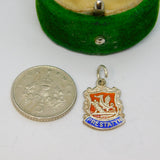 Sterling Silver 'Prestatyn' Shield Travel Souvenir Charm Pendant Vintage c1970