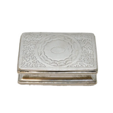 19th Century Sterling Silver 'China Trade' Pseudo Mark Snuff Box Antique c1800s