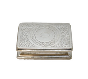 19th Century Sterling Silver 'China Trade' Pseudo Mark Snuff Box Antique c1800s