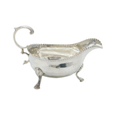 George III Sterling Silver Beaded Edge Sauce Boat Antique 1784 London