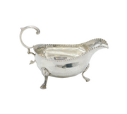 George III Sterling Silver Beaded Edge Sauce Boat Antique 1784 London