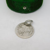 Queen Victoria Sterling Silver 1861 Threepence Coin Charm Pendant Antique