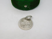 Queen Victoria Sterling Silver 1861 Threepence Coin Charm Pendant Antique