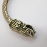 Sterling Silver & Copper Mixed Metal Mythical Beast Bangle Bracelet Vintage