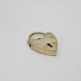 Sterling Silver Heart Lock Clasp Charm Pendant Contemporary c1990