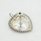 Victorian Miniature Sterling Silver Heart Shaped Chamberstick Antique 1891