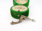 Sterling Silver Opening Big Ben With Clock Key Charm Pendant Vintage c1970
