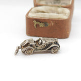 Sterling Silver Motor Car Charm Pendant Vintage c1970