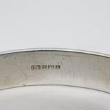Charles Horner Sterling Silver Floral Pattern Cuff Bangle Bracelet Vintage 1964