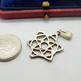 Sterling Silver Celtic Style Star Charm Pendant Vintage c1970