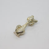 Sterling Silver Sitting Cartoon Cat Charm Pendant Vintage c1970