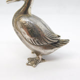 Sterling Silver Duck Form Figurine Ornament Vintage c1970s