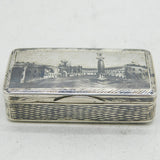 19th Century Russian Silver Niello Palace Square Snuff Box Antique 1850 Moscow