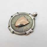 Sterling Silver & Gold Fronted Sporting Fob Medal Antique c1920s