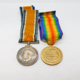WW1 British Army War Medal & Victory Medal Group PTE H Birch, Somerset LI