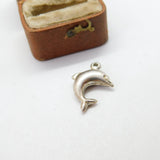 Sterling Silver Leaping Dolphin Charm Pendant Vintage c1970
