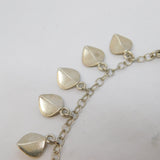 Sterling Silver Shimmering Leaf Drop Bracelet Vintage c1970s