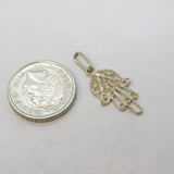 Sterling Silver Filigree Hand Charm Pendant Vintage c1970s