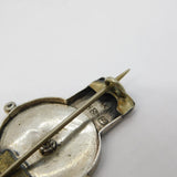 Victorian Sterling Silver Golden Jubilee Commemorative Brooch Antique 1886